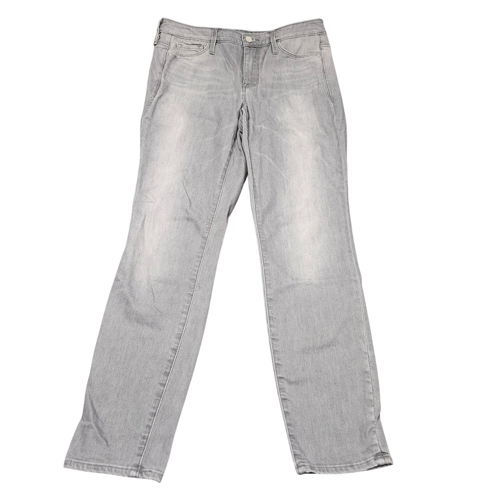 Athleta Straight Leg Jeans Size 4 Gray Solid Modern Athleisure Denim Minimalist